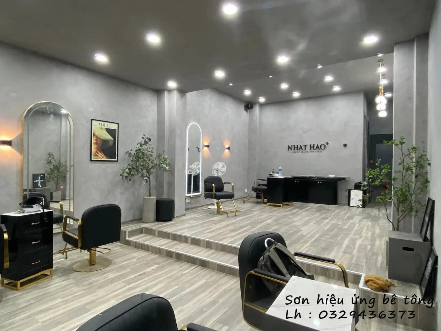 Salon Nhật Hào — bê tông, hình ảnh thực tế 5
