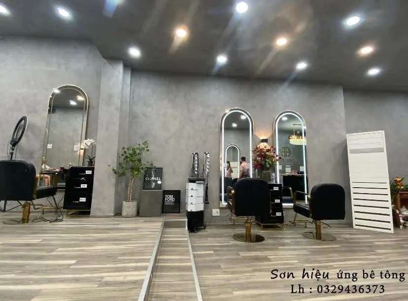 Salon Nhật Hào — bê tông, hình ảnh thực tế 7