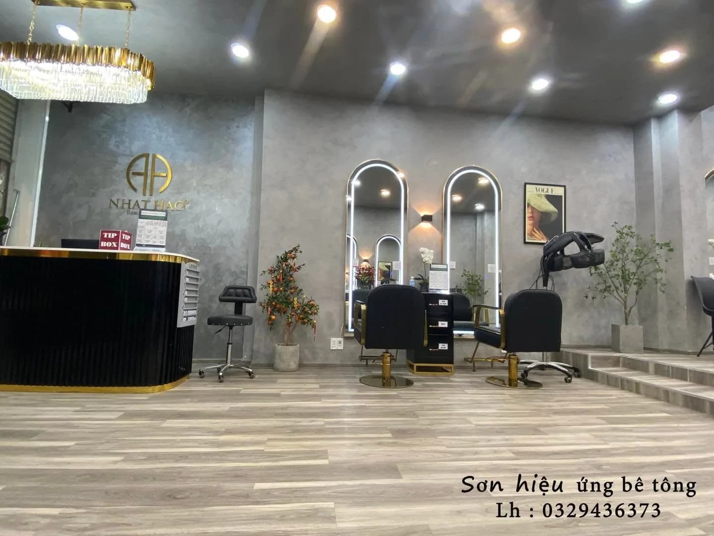 Salon Nhật Hào — bê tông, hình ảnh thực tế 8