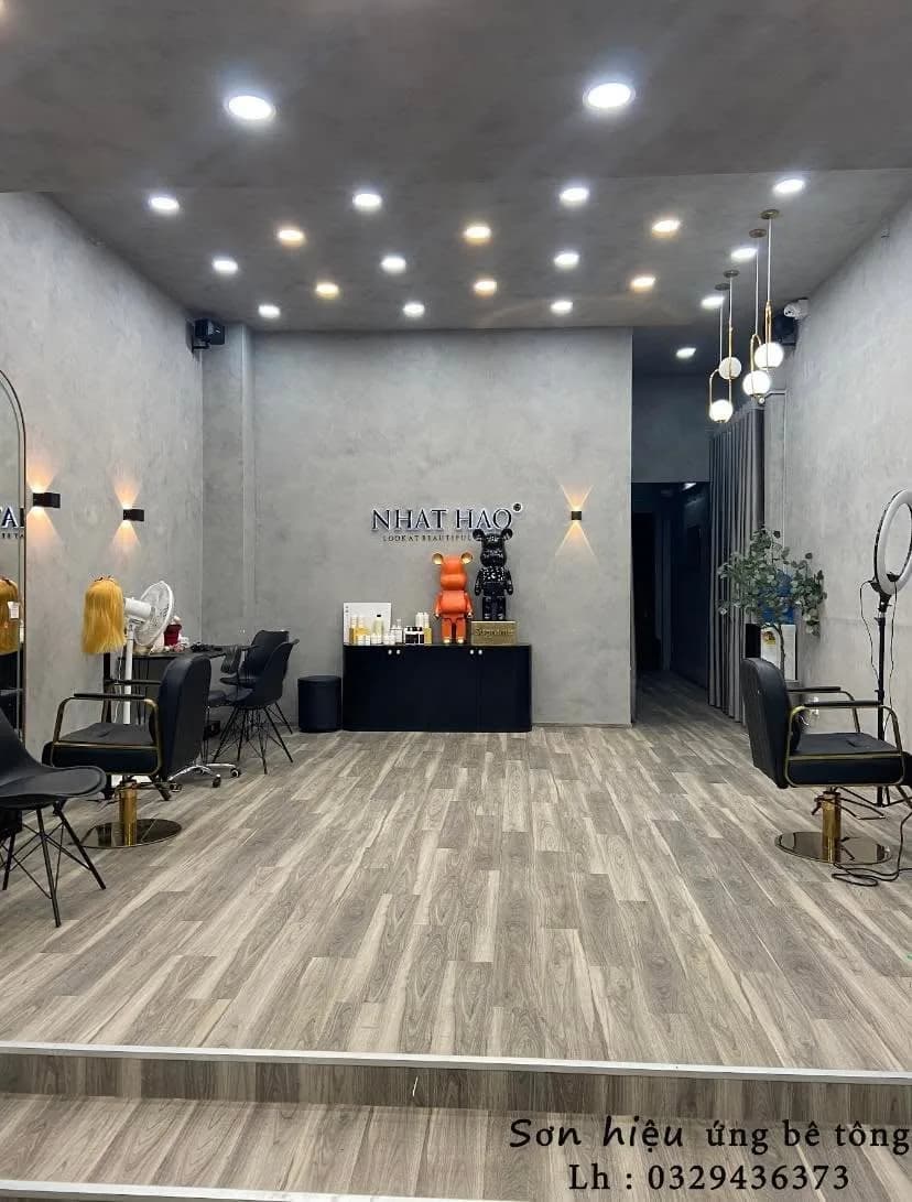 Salon Nhật Hào — bê tông, hình ảnh thực tế 2
