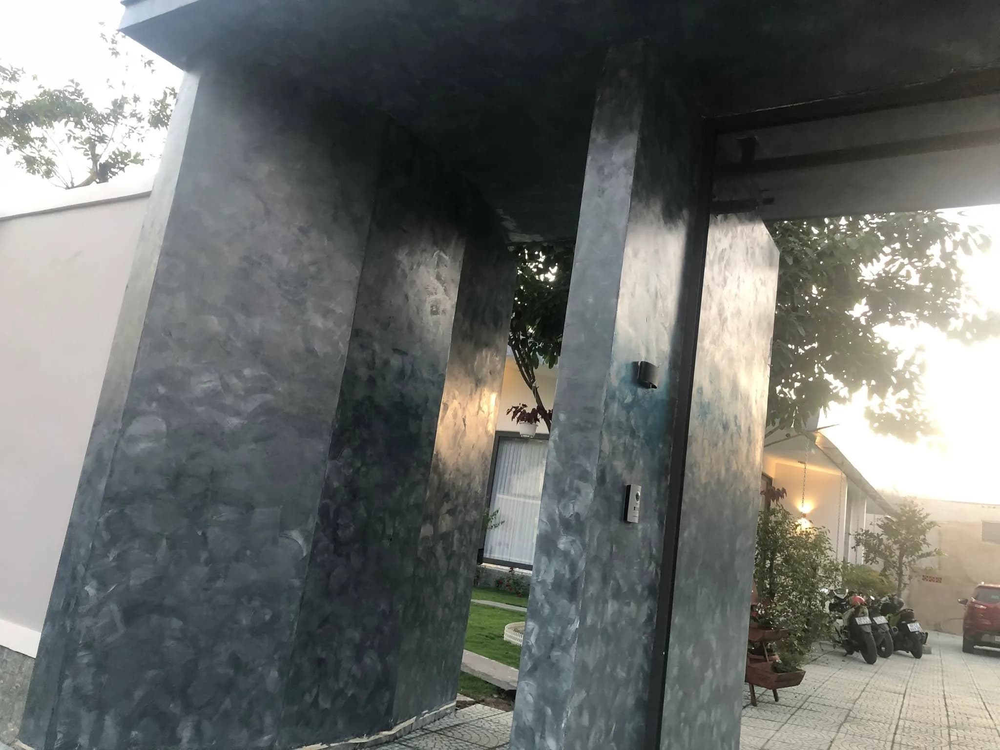 Sơn hiệu ứng giả đá — giả đá, hình ảnh thực tế 6